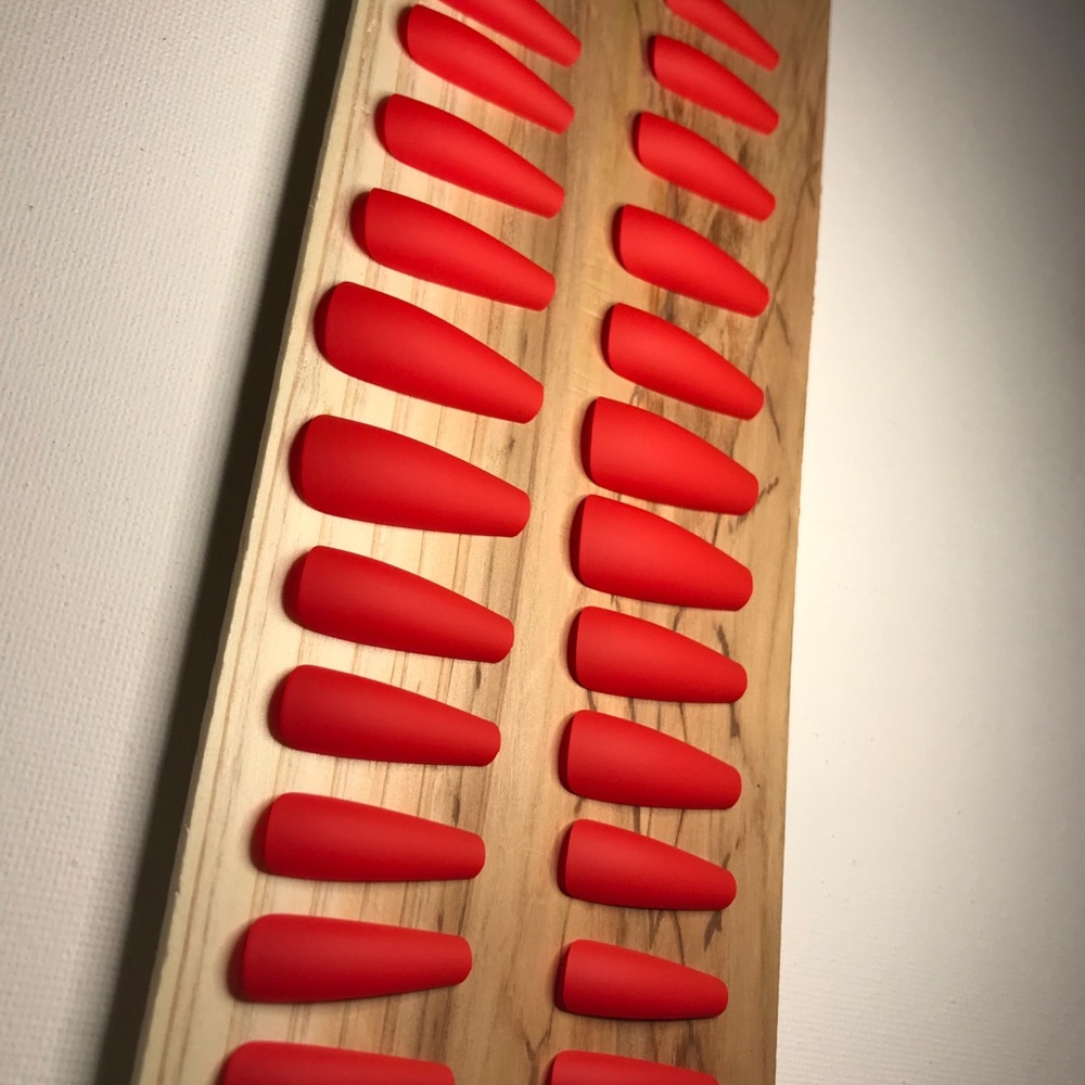 Matte Poppy Red Press on Nails
